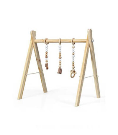 Foldable wooden baby playing sets