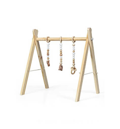 Foldable wooden baby playing sets