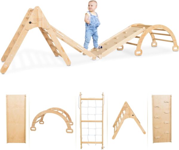 Wooden Indoor Climbing set for Toddlers