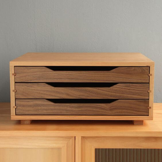 Wooden Three layer Drawer