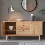 3 Drawer Oak Solid Wood Sideboard