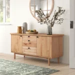 3 Drawer Oak Solid Wood Sideboard