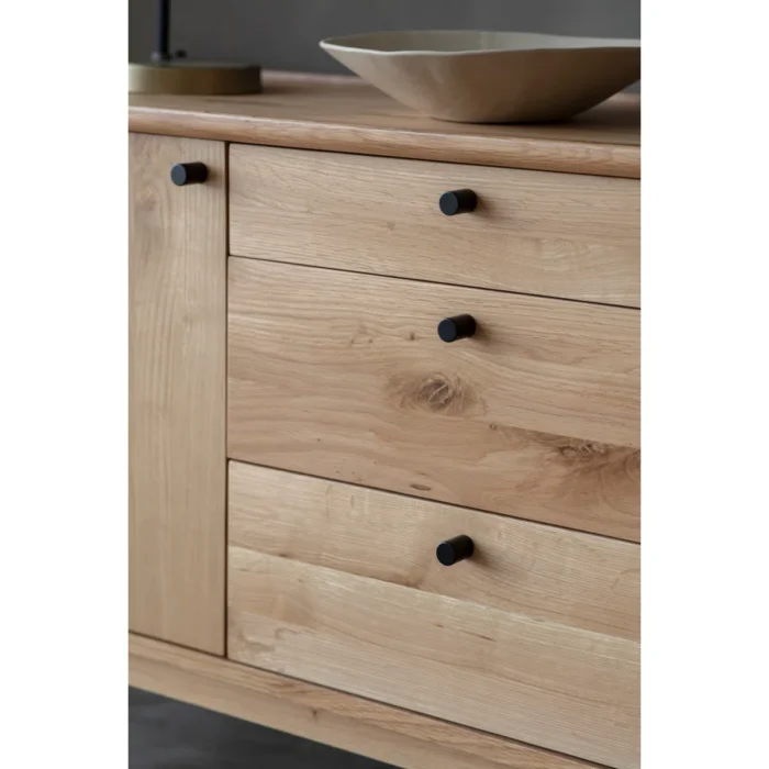 3 Drawer Oak Solid Wood Sideboard