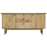 3 Drawer Oak Solid Wood Sideboard