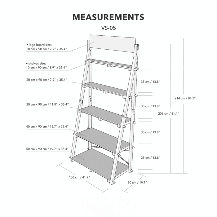 4 Tier Ladder Shelf