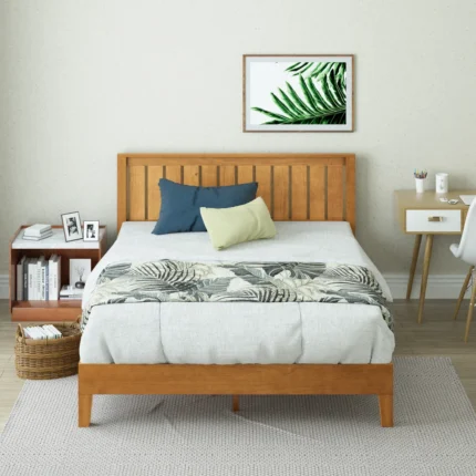 Classic Bed Frame with Paneled Headboard