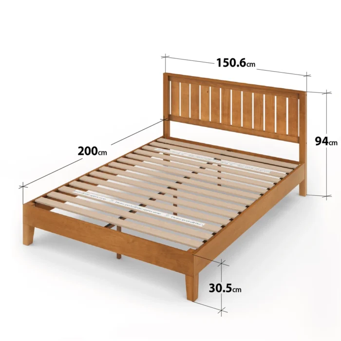 Classic Bed Frame with Paneled Headboard