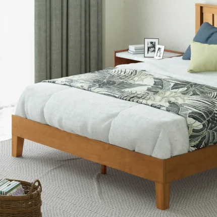 Classic Bed Frame with Paneled Headboard