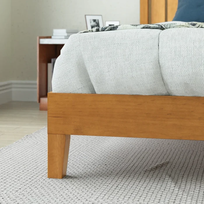 Classic Bed Frame with Paneled Headboard
