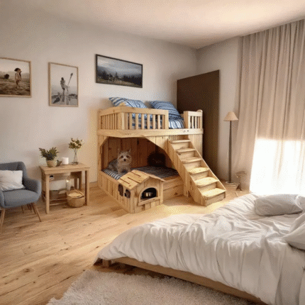 DWW Handmade Dog Bunk Bed (1)