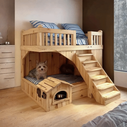 DWW Handmade Dog Bunk Bed (1)