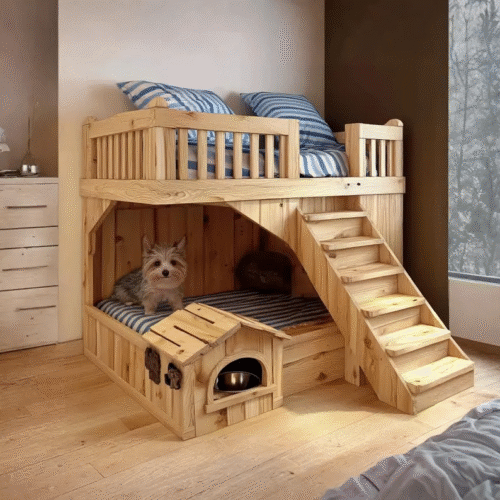 DWW Handmade Dog Bunk Bed (1)