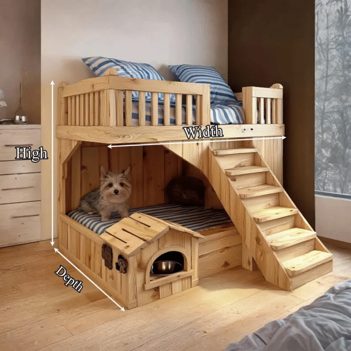 DWW Handmade Dog Bunk Bed (1)