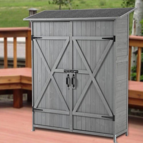 DWW Outdoor Storage Shed with Lockable Doors (3)