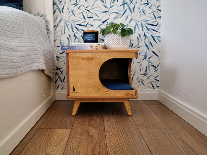 DWW Stylish plywood cat house (3)