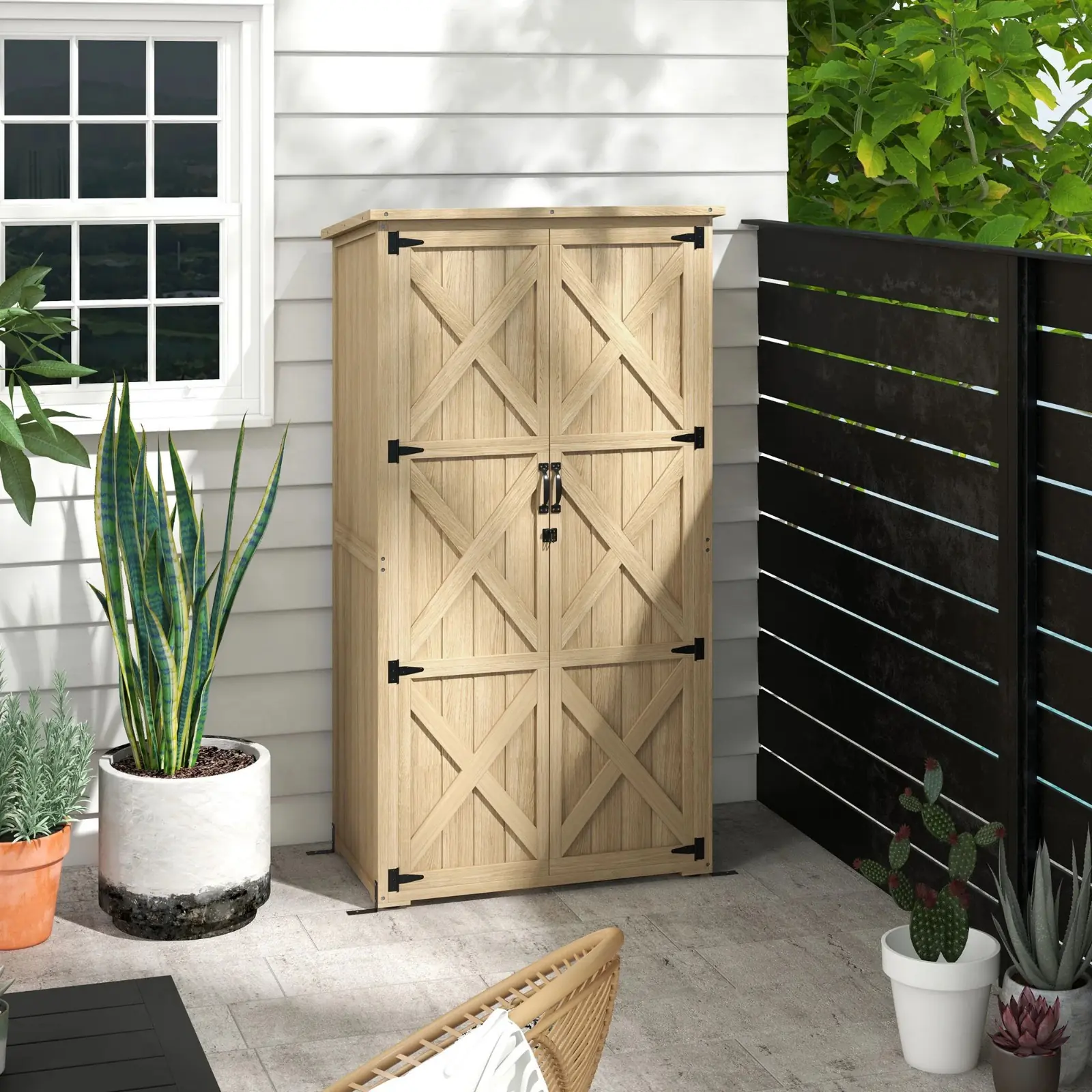 DWW Wooden Outdoor Garden Shed (1)