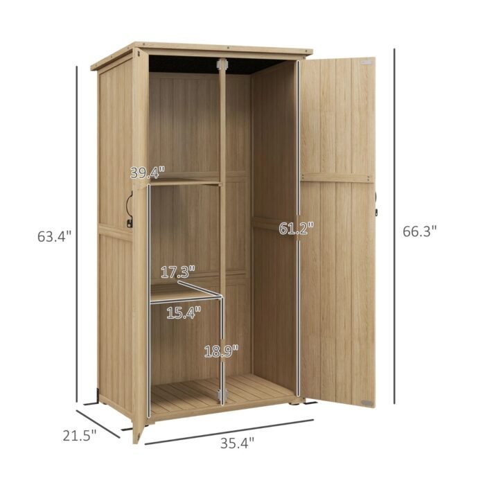 DWW Wooden Outdoor Garden Shed (1)
