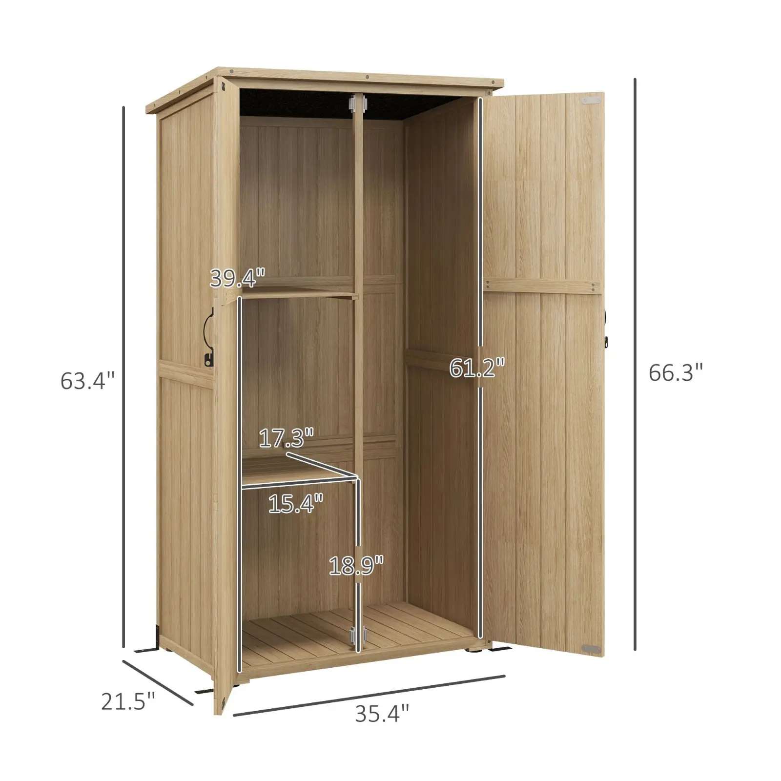 DWW Wooden Outdoor Garden Shed (1)