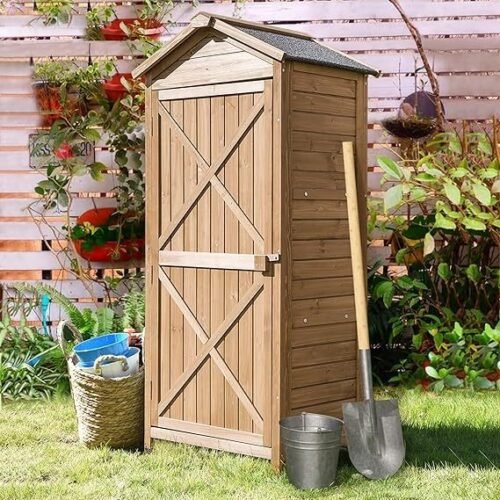 DWW Wooden Outdoor Garden Shed Lockers