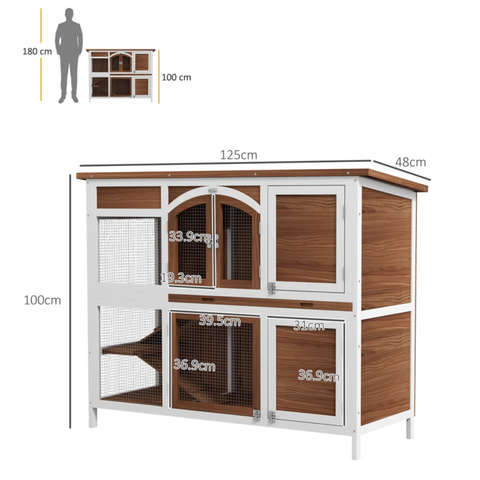 DWW Wooden Rabbit Cage, Hutch For Rabbit