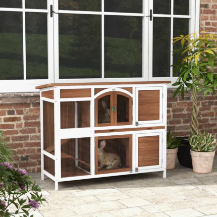 DWW Wooden Rabbit Cage, Hutch For Rabbit