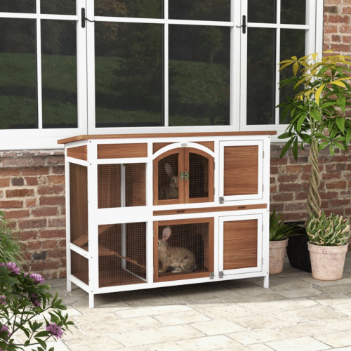 DWW Wooden Rabbit Cage, Hutch For Rabbit