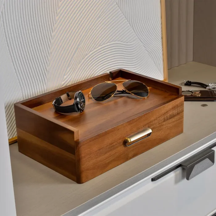 Everyday Carry Wood Drawer Watch Box Organizer for Men (6)
