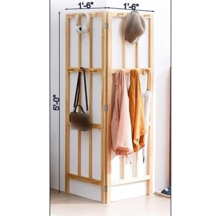 Foldable Wooden Coat Rack Divider