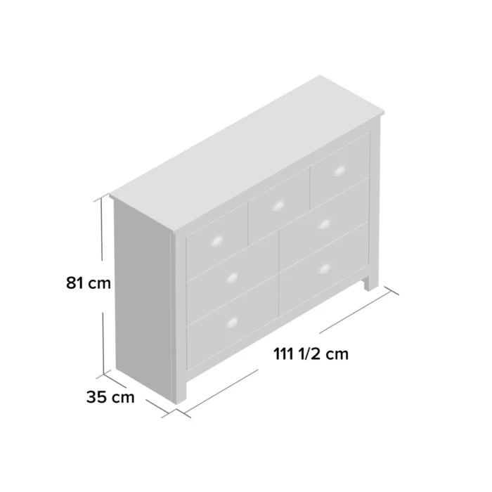 7 Drawer Chest of Drawers Storage