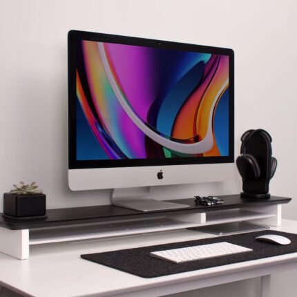 Monitor Stand Wooden Organizer Desk Shelf (5)