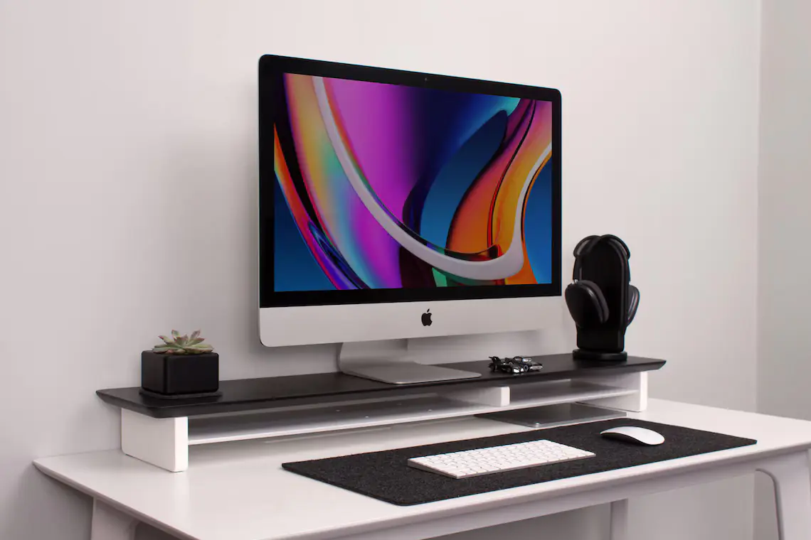 Monitor Stand Wooden Organizer Desk Shelf (5)