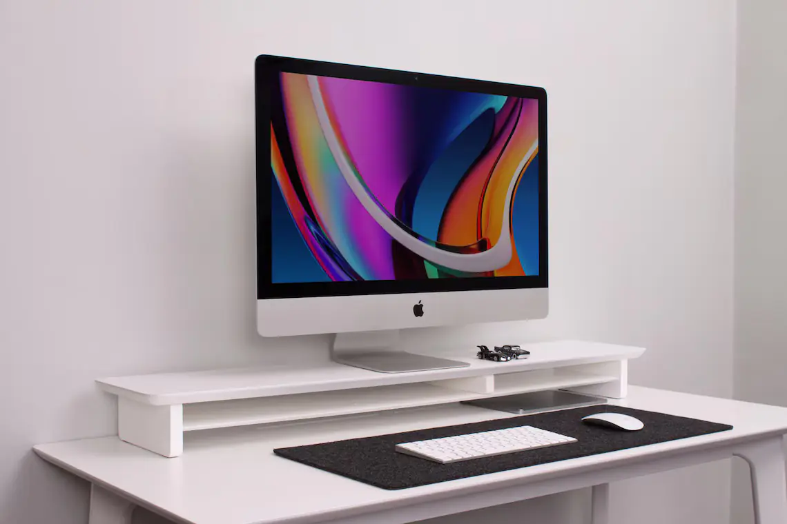 Monitor Stand Wooden Organizer Desk Shelf (5)