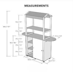 Promotional Display Cart in black color