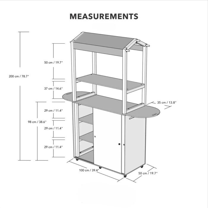 Promotional Display Cart in black color