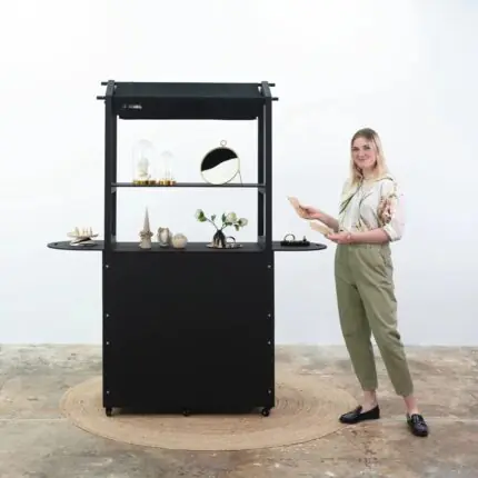 Promotional Display Cart in black color