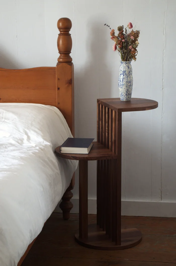 Solid Wood Two Tier Side Table