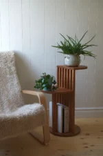 Solid Wood Two Tier Side Table