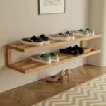 Solid Wood Wall Mounted Shoe Rack
