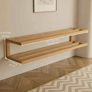 Solid Wood Wall Mounted Shoe Rack