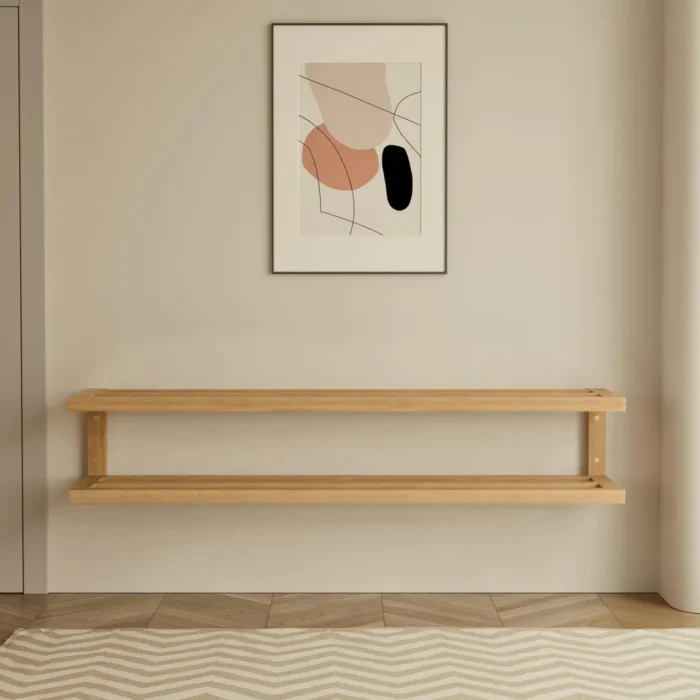 Solid Wood Wall Mounted Shoe Rack