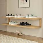 Solid Wood Wall Mounted Shoe Rack