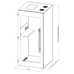 Soundproof Phone Booth in Light Grey