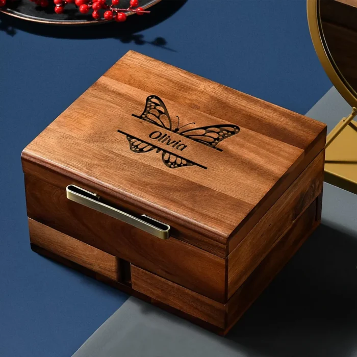 Wooden Jewelry Box Jewelry Organizer (6)