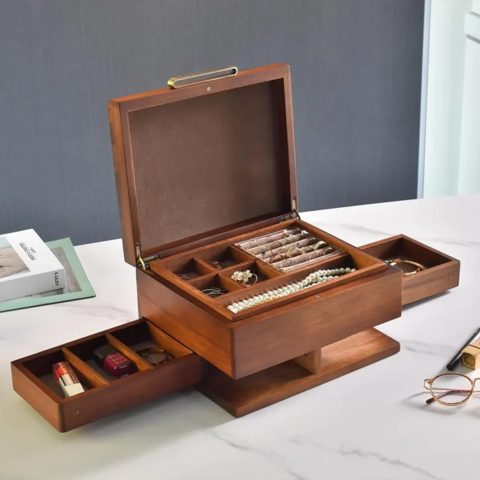 Wooden Jewelry Box Jewelry Organizer (6)