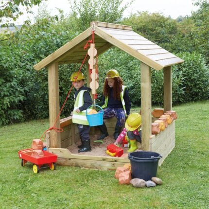 Wooden Outdoor Sandpit with Roof