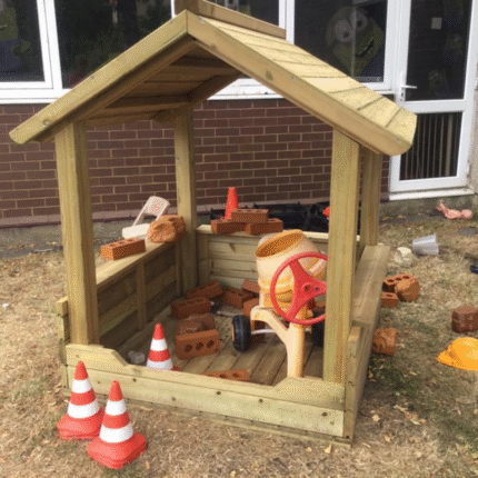 Wooden Outdoor Sandpit with Roof