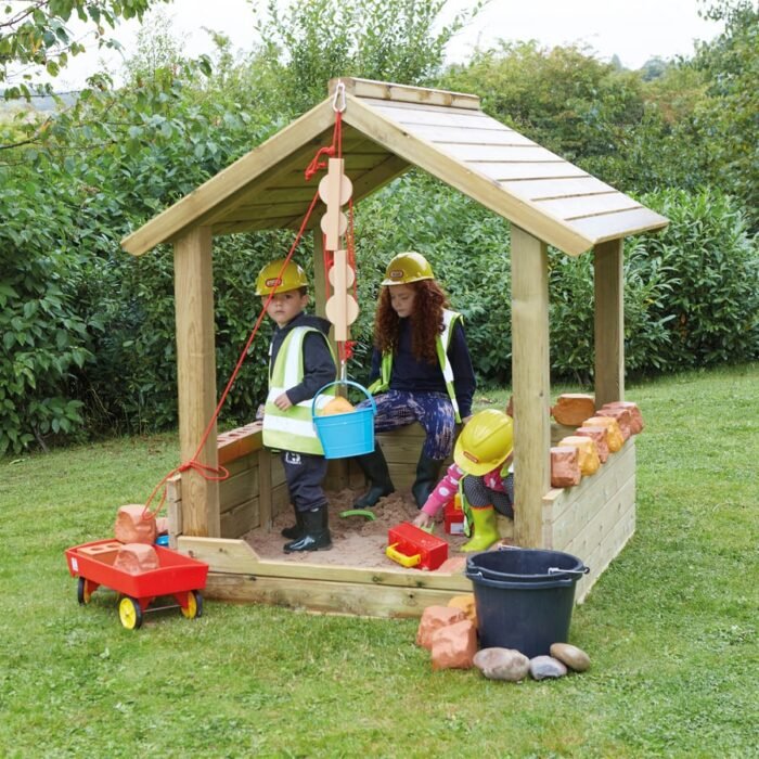Wooden Outdoor Sandpit with Roof