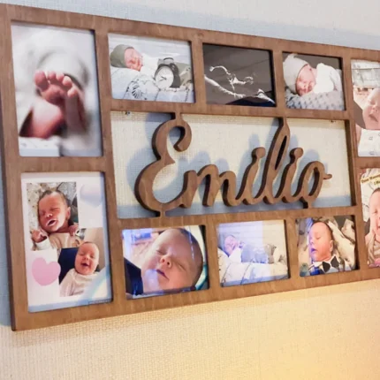 Wooden Photo Collage Frame, Multi Picture Frame, Wall Picture Frames