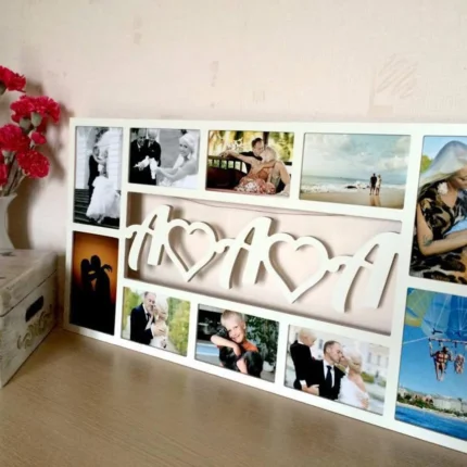 Wooden Photo Collage Frame, Multi Picture Frame, Wall Picture Frames