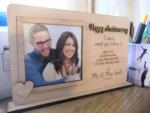 Wooden Photo Frame with Picture - Happy Anniversary